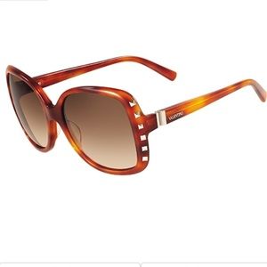 NEW! Valentino V623S Blonde Havana Sunglasses